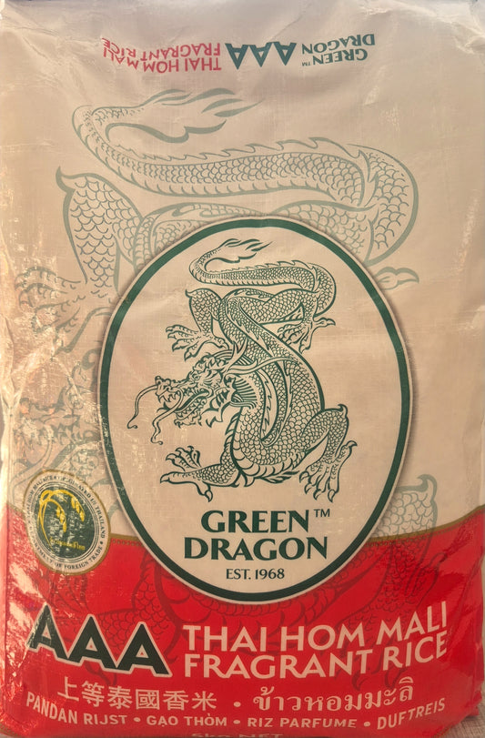 Riz long grain parfumé Green Dragon Geurige langkorrelrijst 20KG