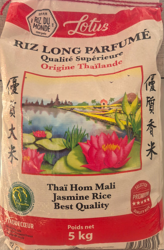 Riz long grain parfumé Lotus Geurige langkorrelrijst 5KG
