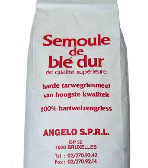 Semoule de blé dur MOYENNE Angelo Harde tarwegriesmeel 5kg